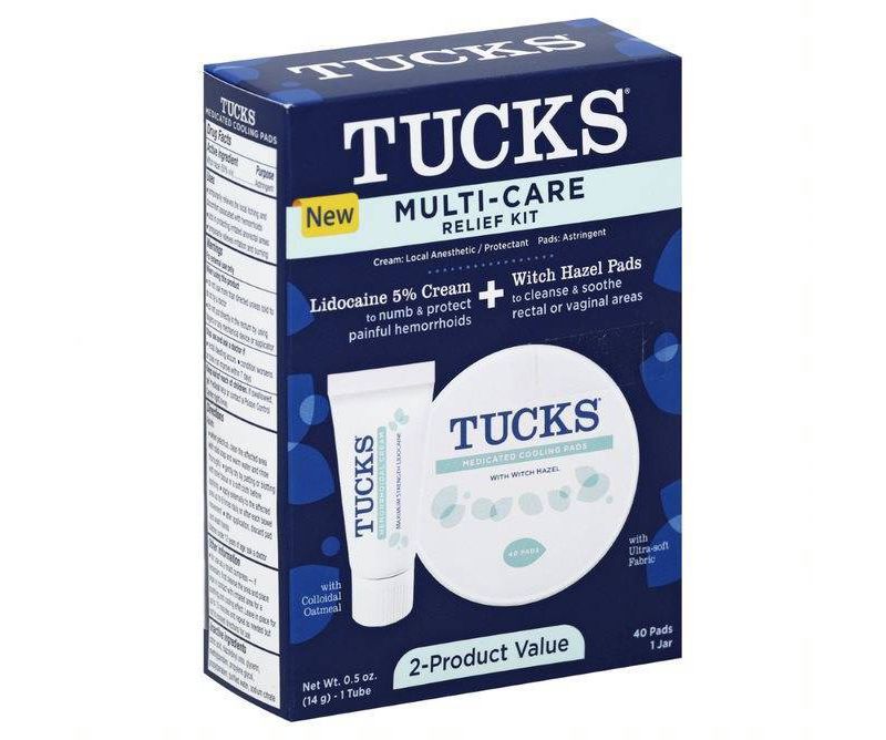 Tucks Multi-Care Relief Kit Witch Hazel Pads - 40ct & Lidocaine Cream - 0.5oz