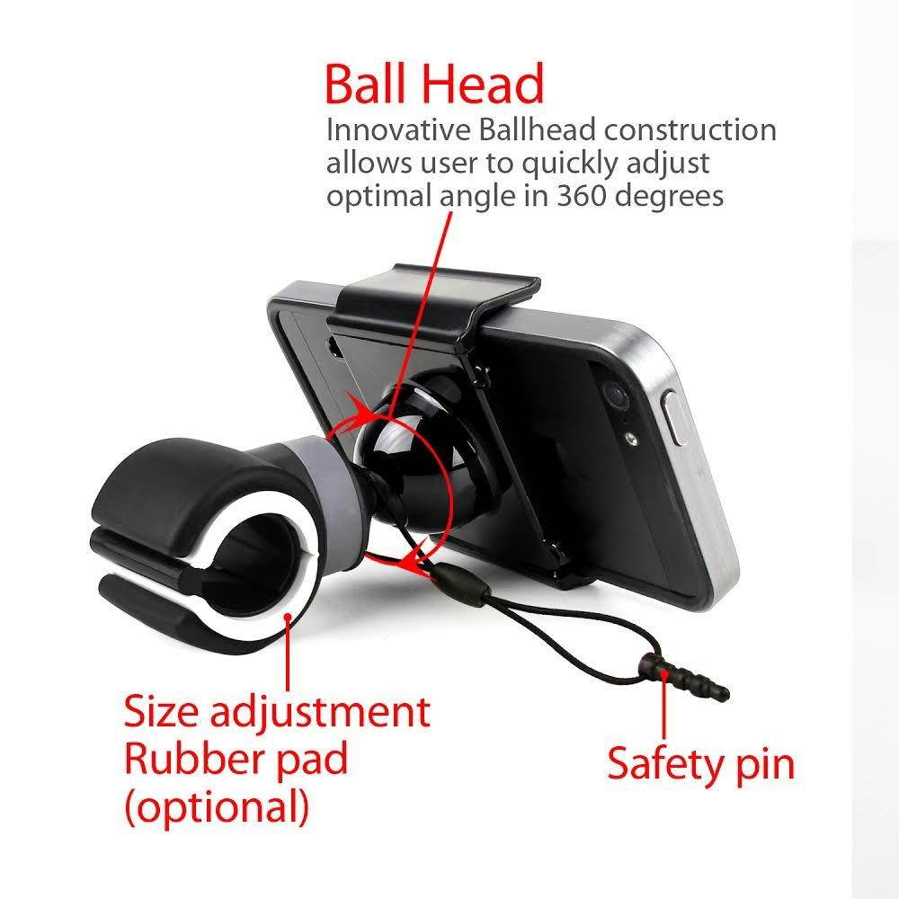 Koomus BikeGo 2 Universal Smartphone Bike Mount Holder Cradle for All iPhones and Android Devices