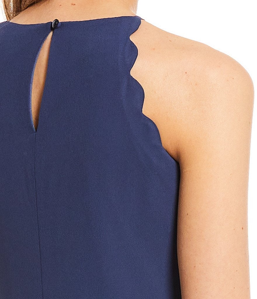 I.N. San Francisco Scalloped Shift Dress