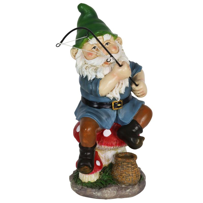 11.22" Resin Fishing Frankie Gnome Statue - Exhart