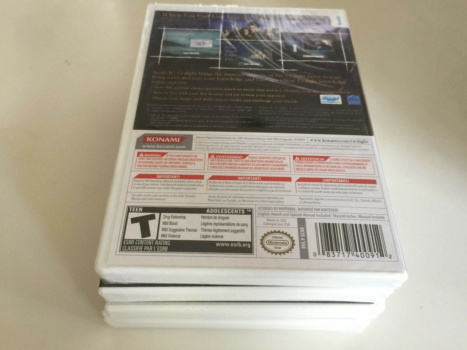 Scene It Twilight (Nintendo Wii, 2009) Wii
