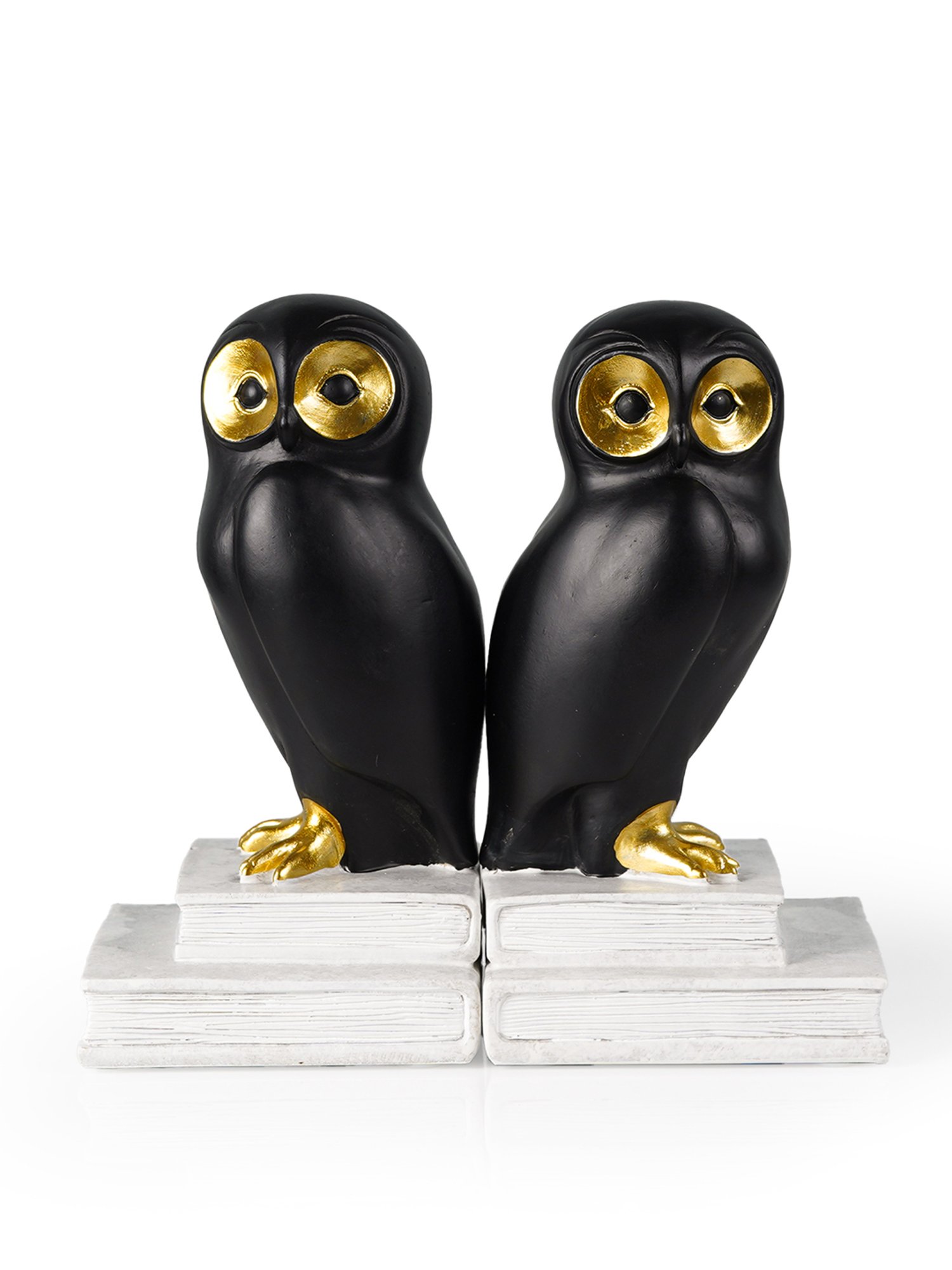 The Artment Decorative Set of 2 Black Owl Polyresin Bookend - Book Organizer
