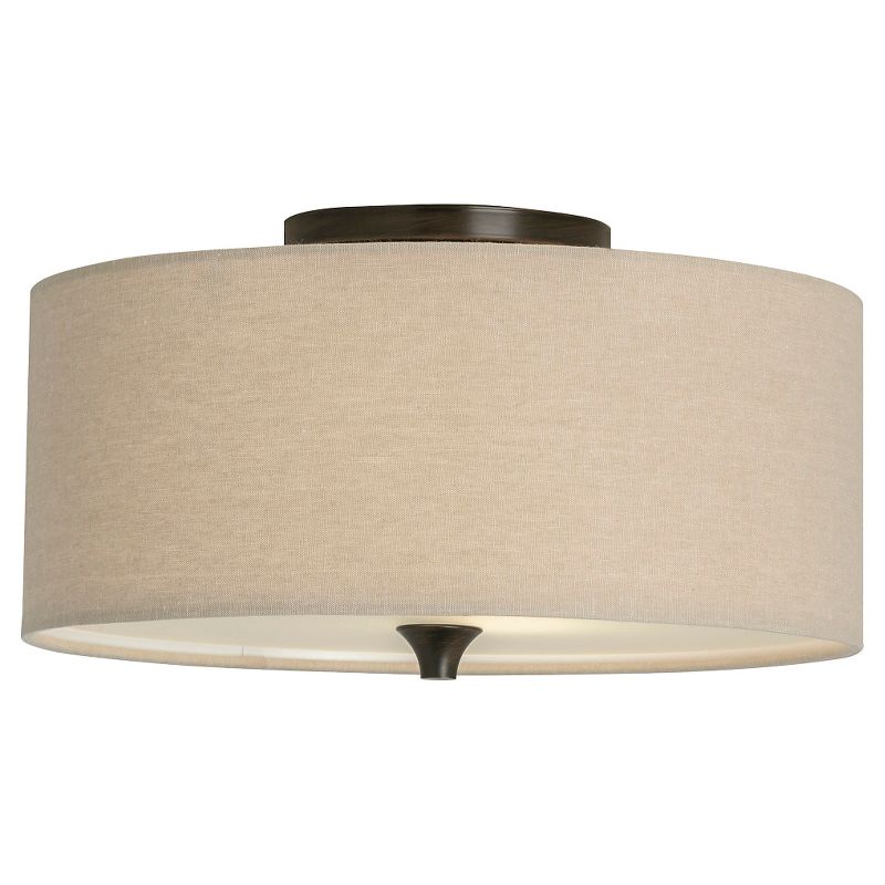 7.25" Stirling Two Light Ceiling Flush Mount Burnt Sienna - Sea Gull Lighting