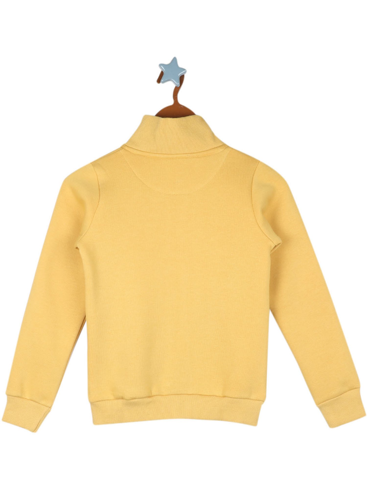 Monte Carlo Kids Mustard Solid Full Sleeves Sweatshirt