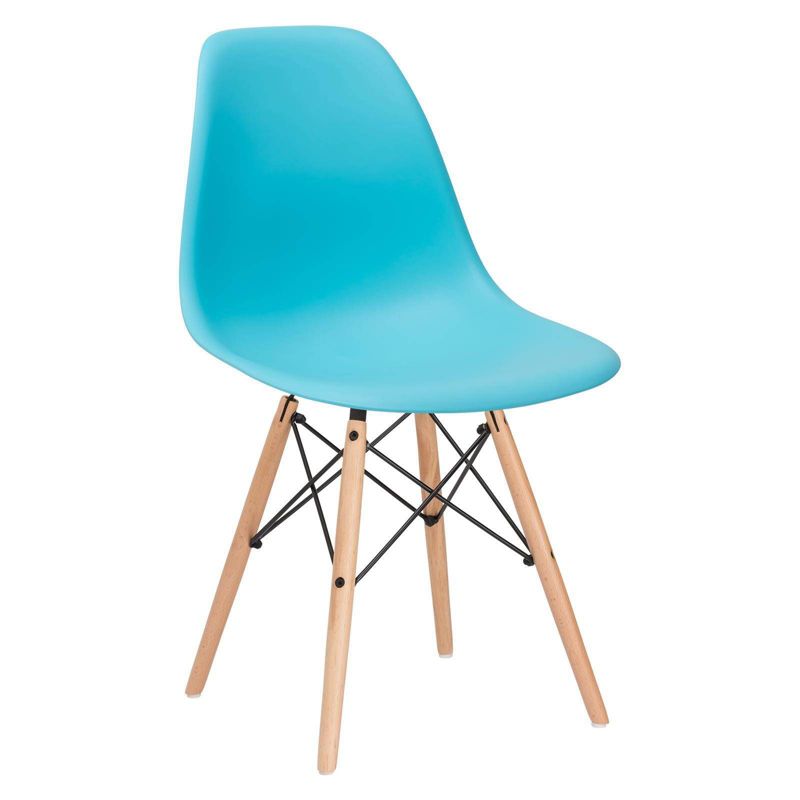 Bianca Mid Century Side Chair Aqua - Poly & Bark