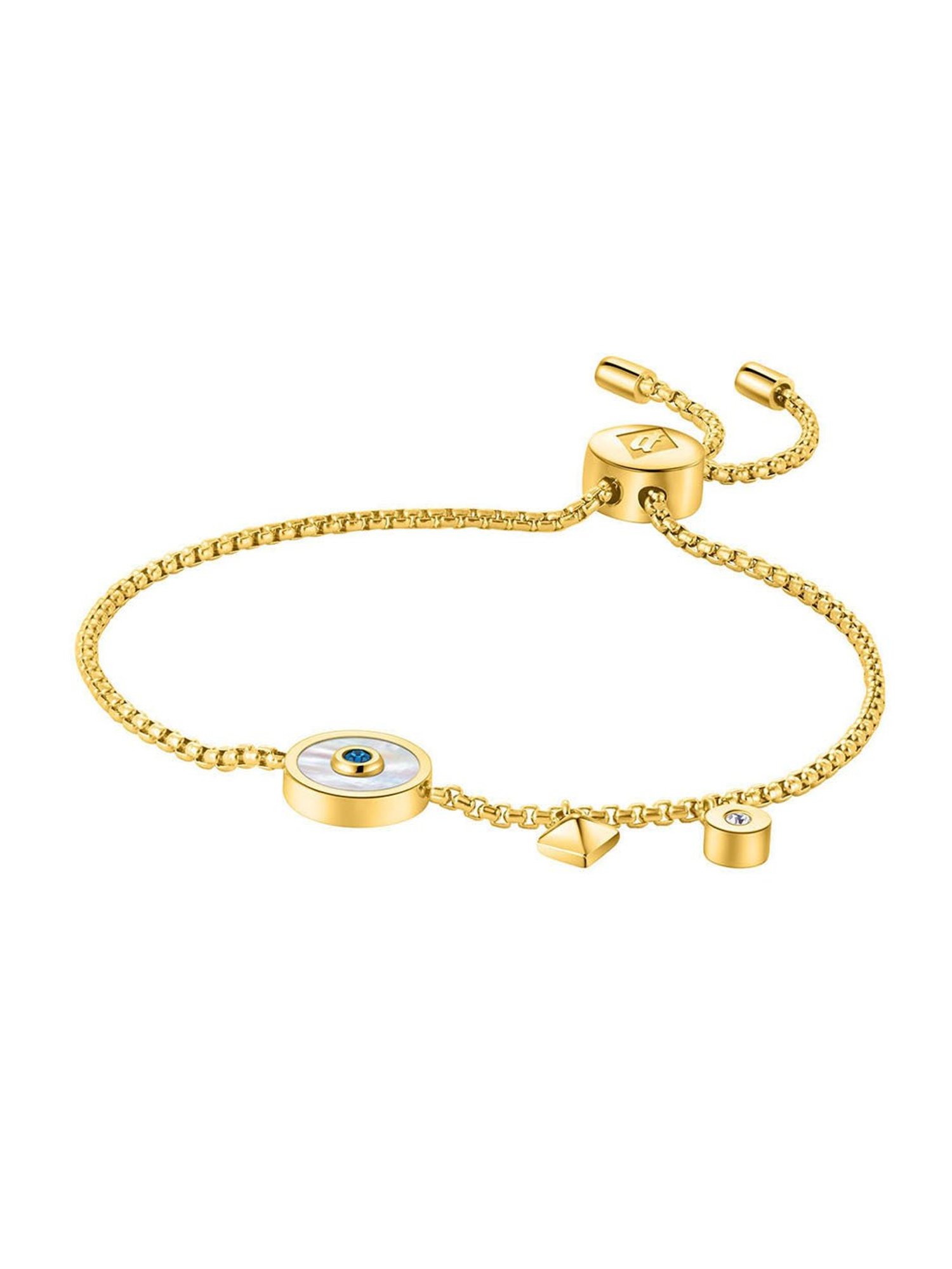 Police Fulgurant Golden & White Flexible Fit Bracelet for Women