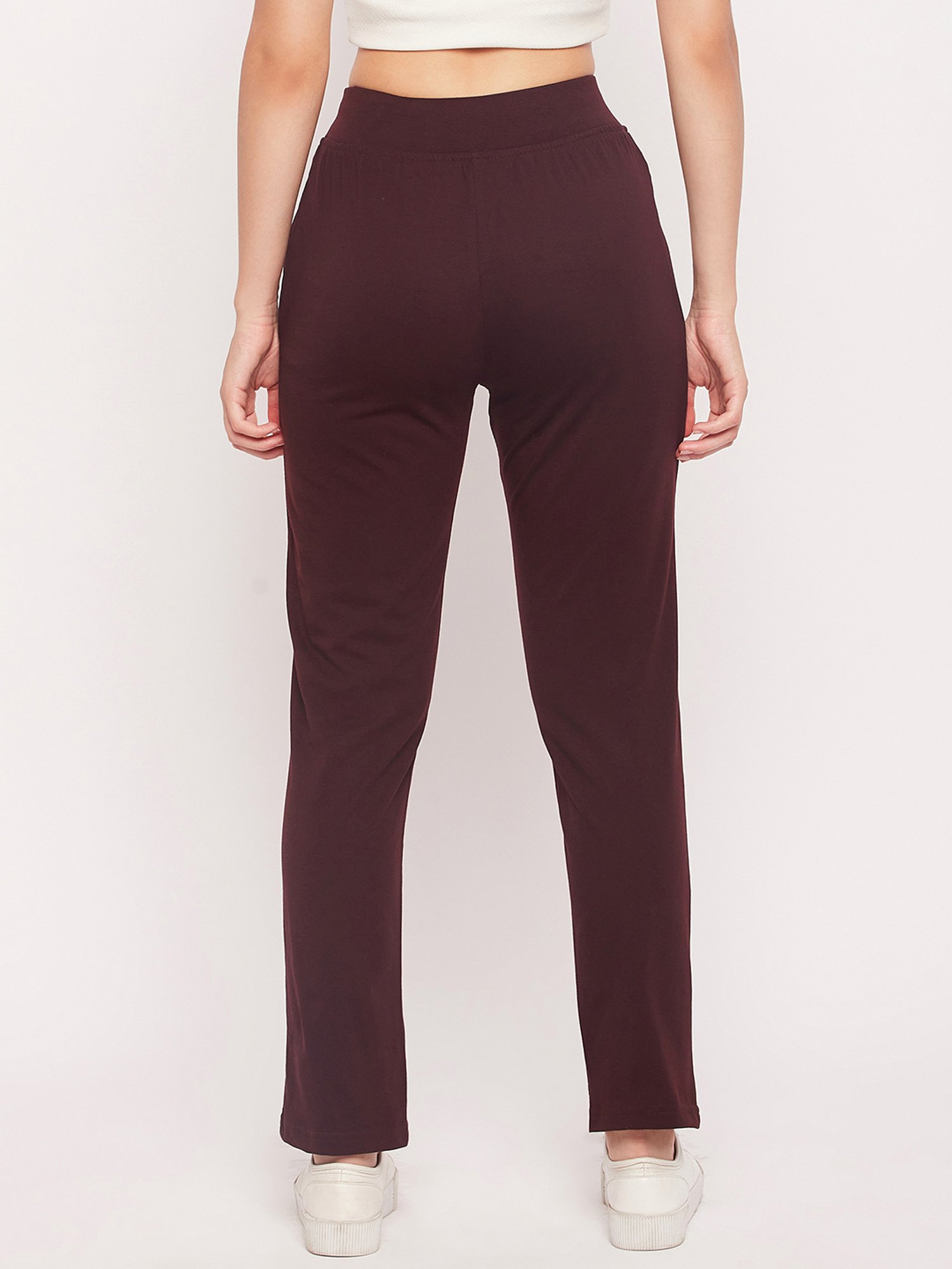 Okane Burgundy Mid Rise Lounge Pants