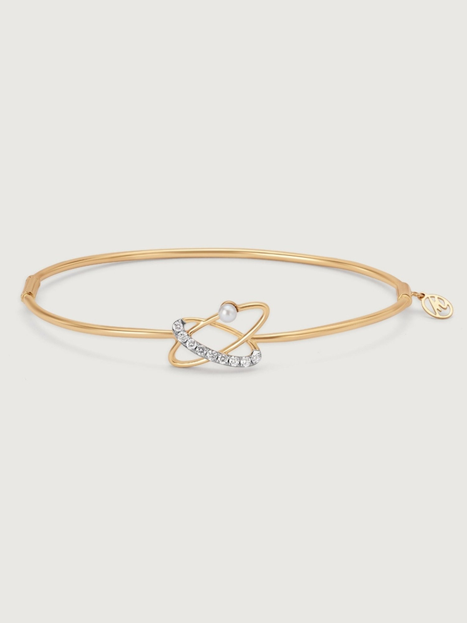 Mia by Tanishq Astral Pearl Dance 14k Gold & Diamond Bangle
