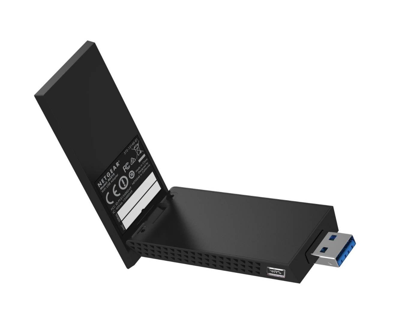 NETGEAR AC1200 Wi-Fi USB Adapter High Gain Dual Band USB 3.0 (A6210-100PAS) Dual-band Desktop Wireless Network Card (With Base)