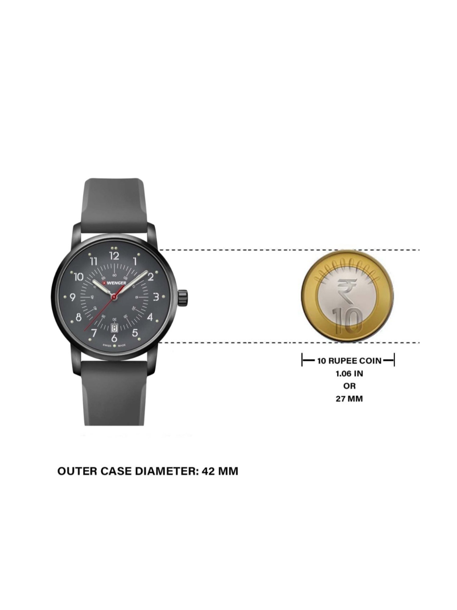 Wenger Swiss Made 01.1641.120 Avenue Analog Watch for Men