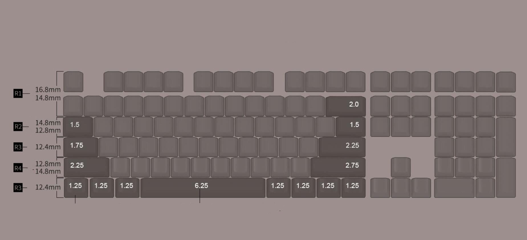 Akko Carbon Retro 158-Key ASA Profile PBT Double-Shot Full Keycap Set for Mechanical Keyboards with Collection Box