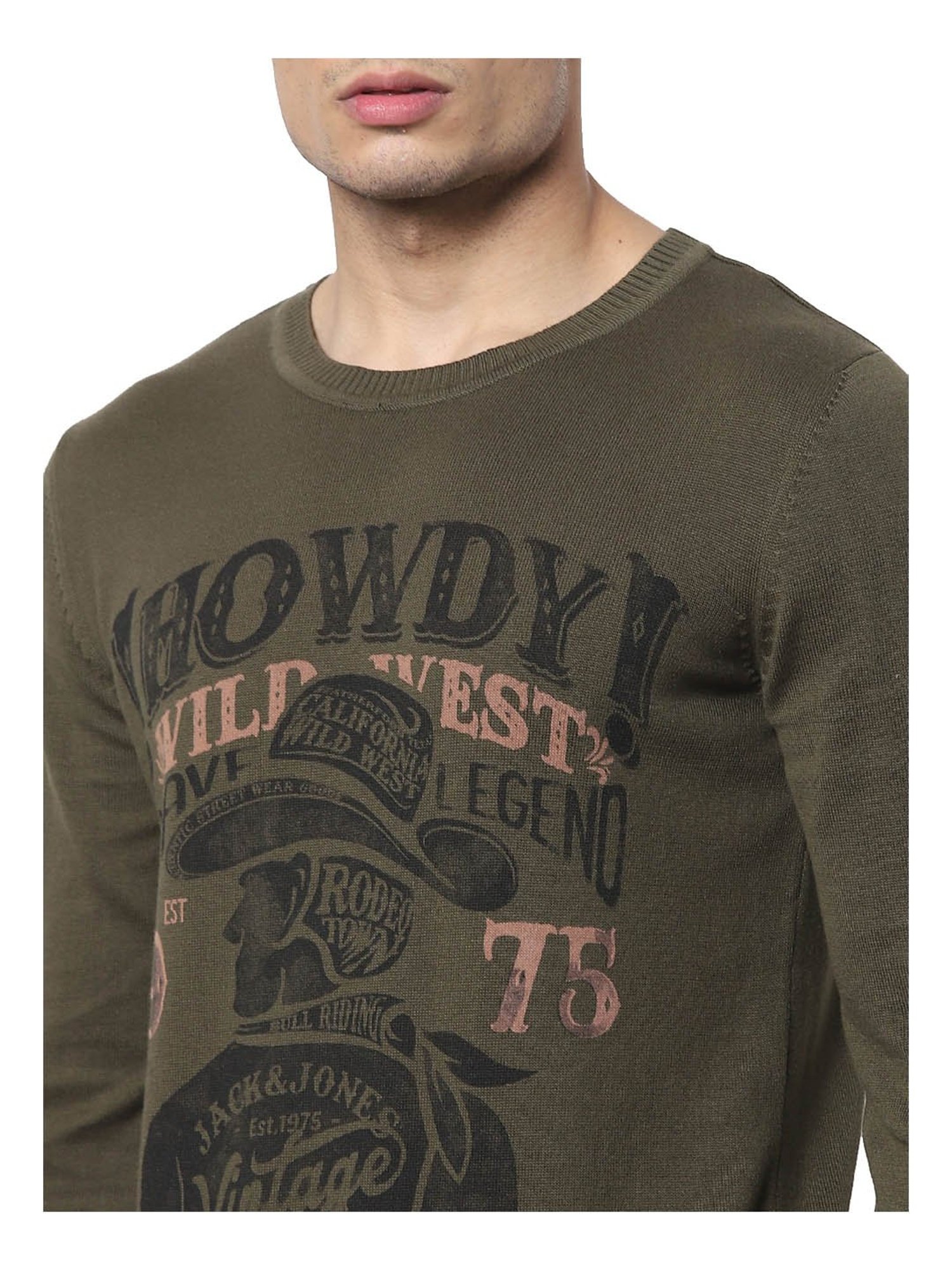 Duke Wine Self Striped Sweater