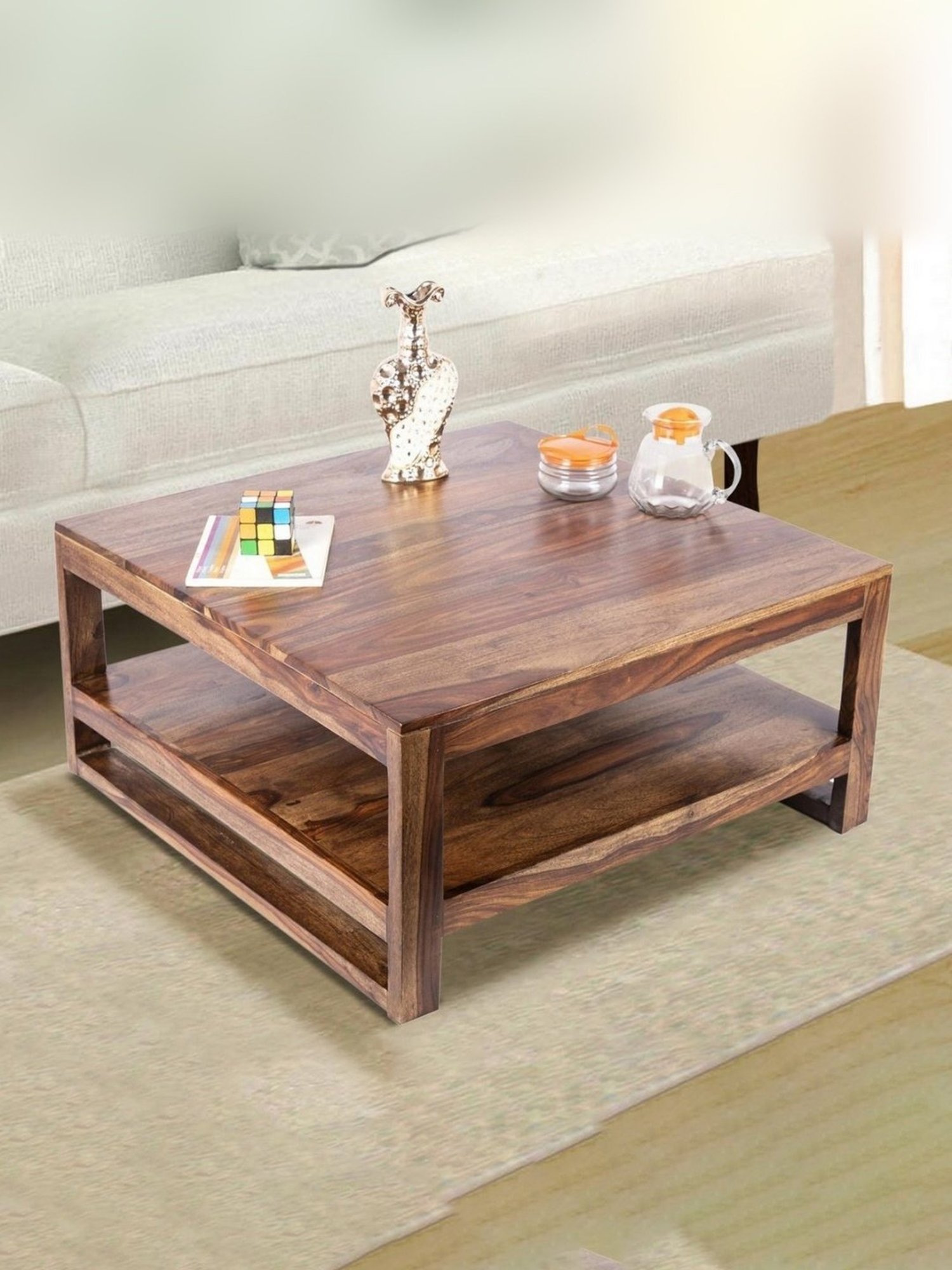 Glass Oval Living Room Metal Coffee Table - Saracina Home