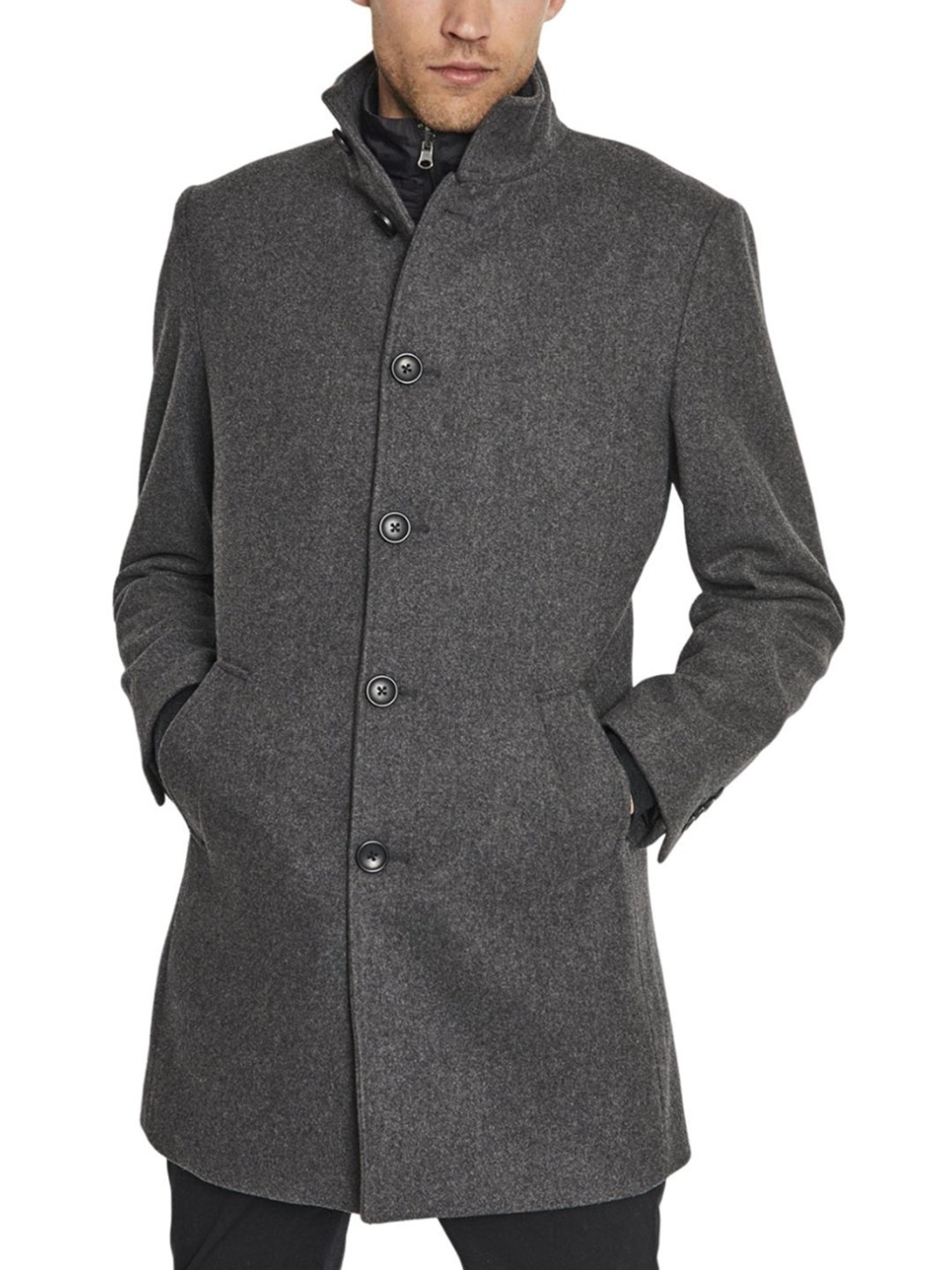 Bruun & Stengade Grey Slim Fit Coats