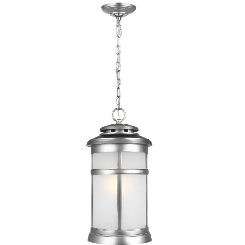 Feiss Newport 1-Light 18.5" Painted Brushed Steel Outdoor Hanging Lantern
