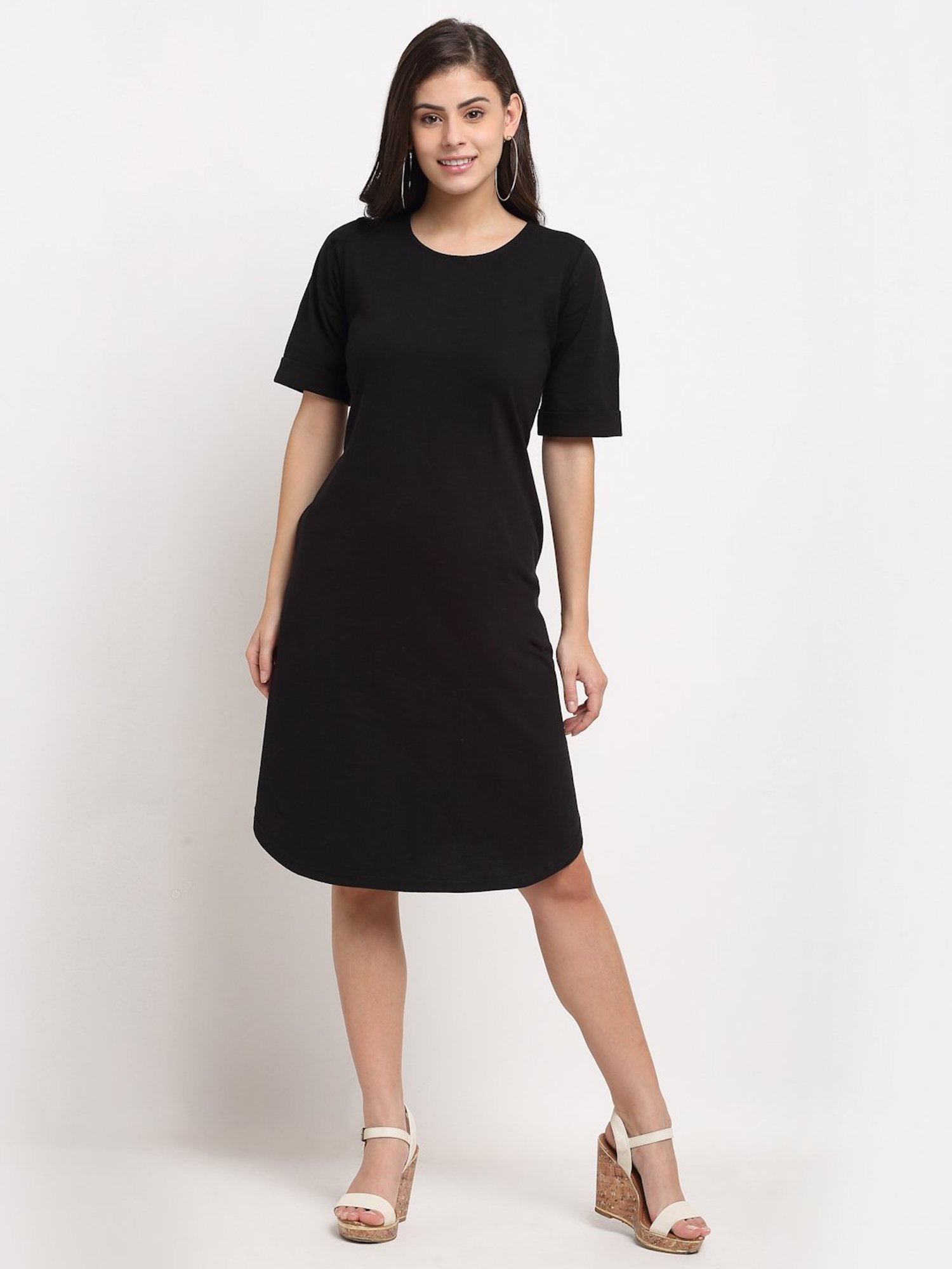 BRINNS Black Midi A Line Dress