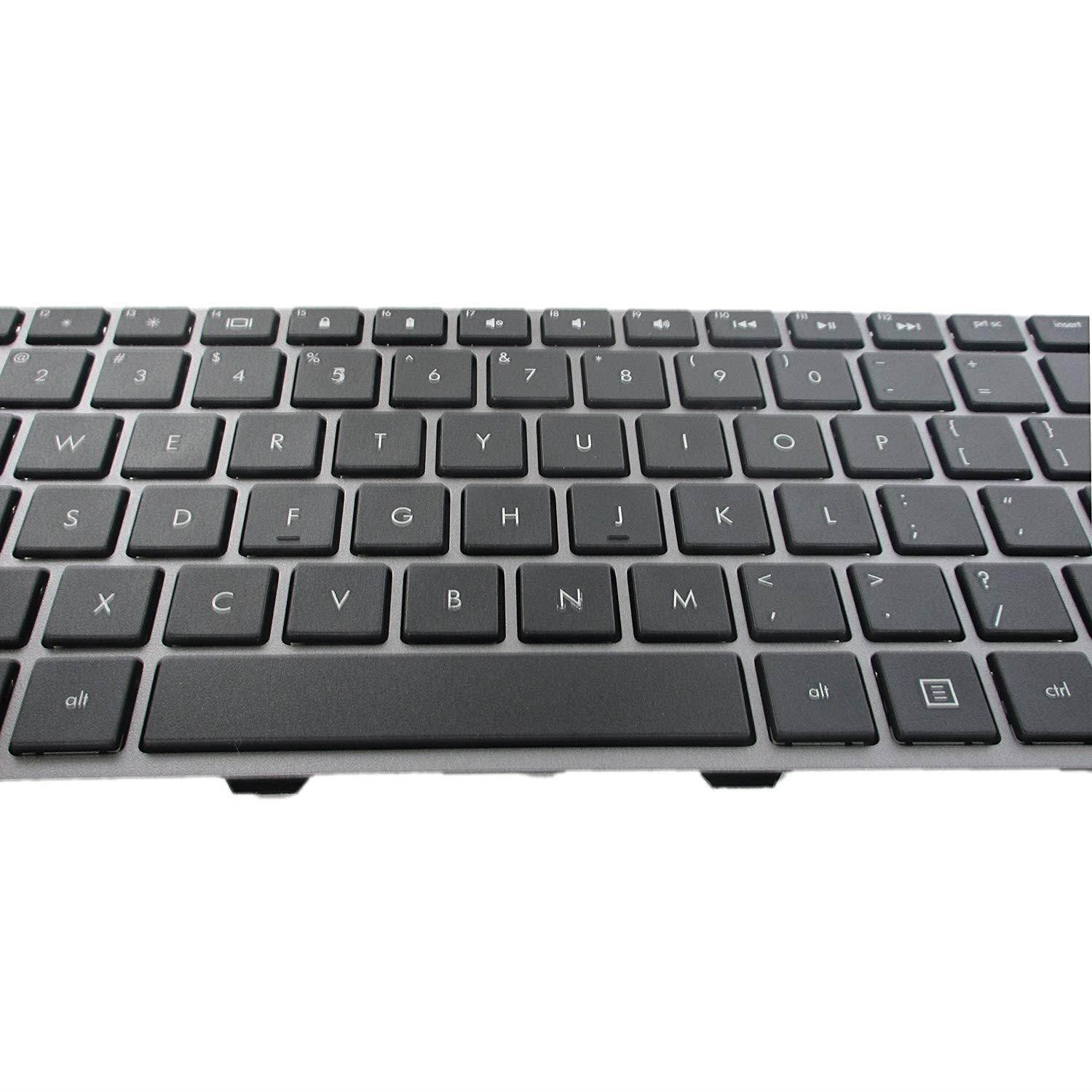 SUNMALL New Laptop Keyboard with Frame for HP ProBook 4540s 4540 4545s Series Compatible with Part Number 702237-001 683491-001 701485-001 Black US Layout