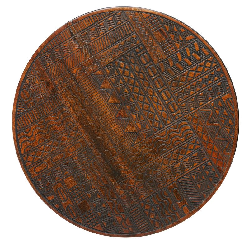Contemporary Mango Wood Round Accent Table Brown - Venus Williams Collection