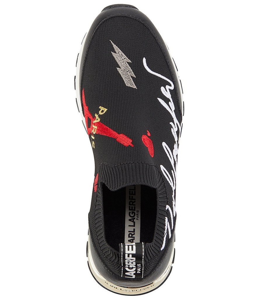 KARL LAGERFELD PARIS Miranda Logo Knit Slip-On Sneakers