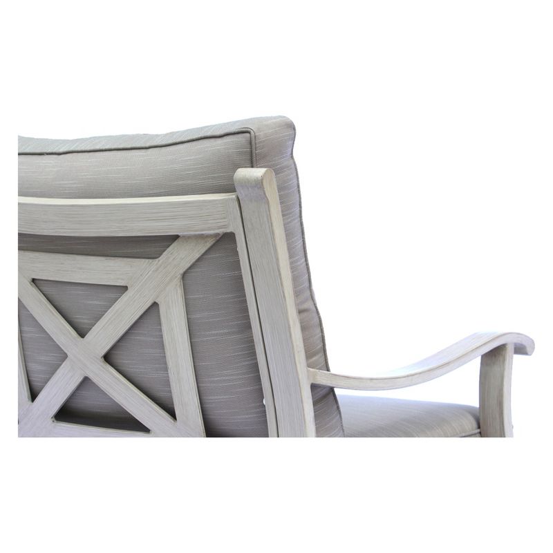 Torino Aluminum Outdoor Double Glider Loveseat - Camel - Courtyard Casual