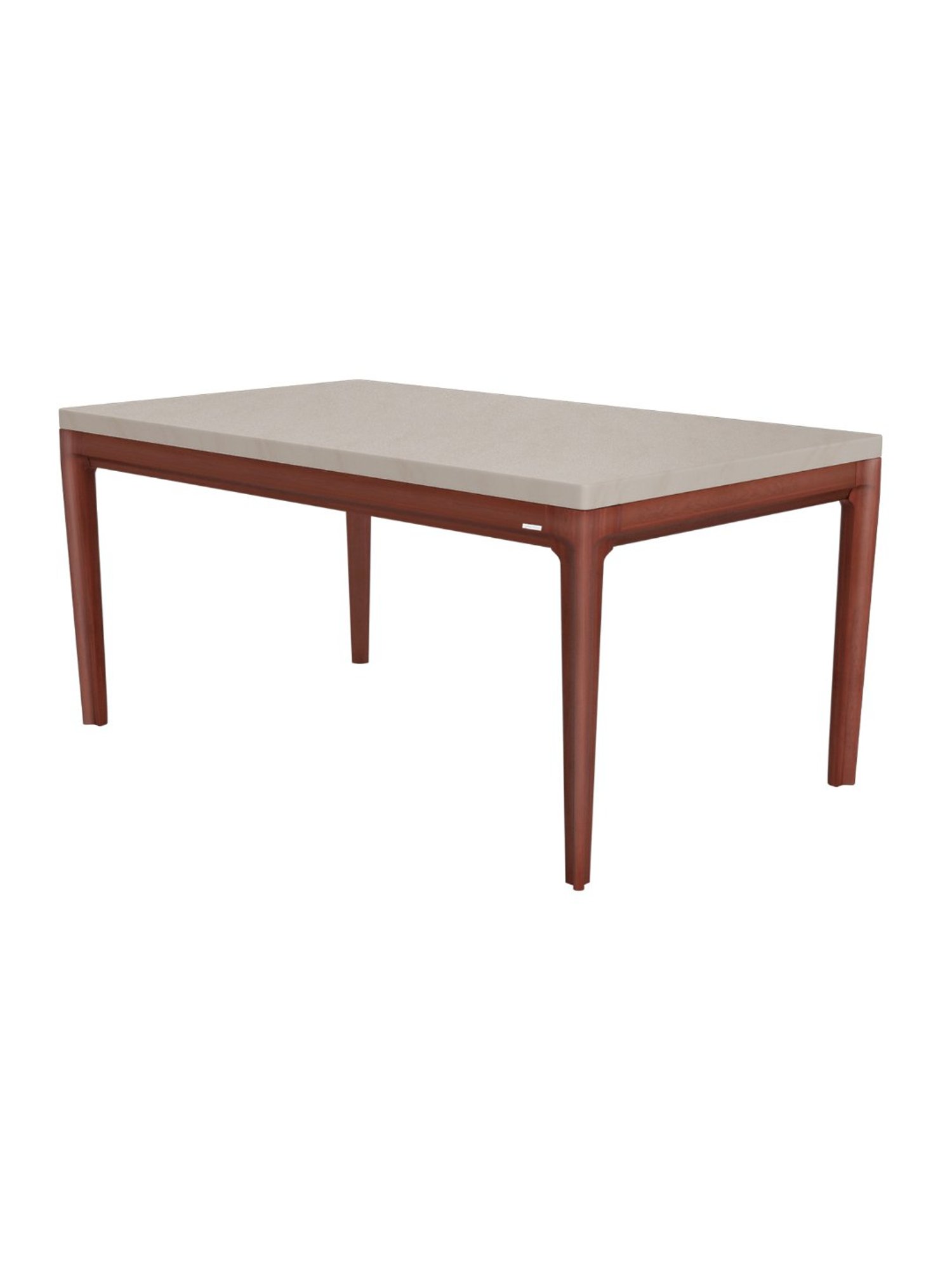 Godrej Interio Terrene Grey & Brown Marble 6 Seater Rectangular Dining Table