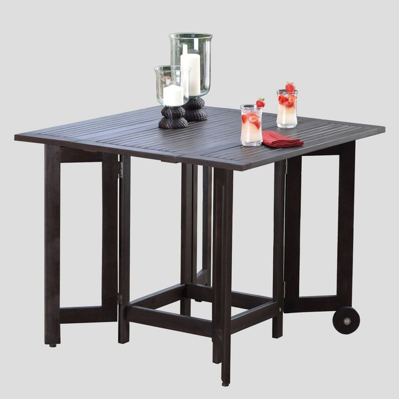 Renaissance Square Outdoor Patio Stacking Table - Gray - Vifah