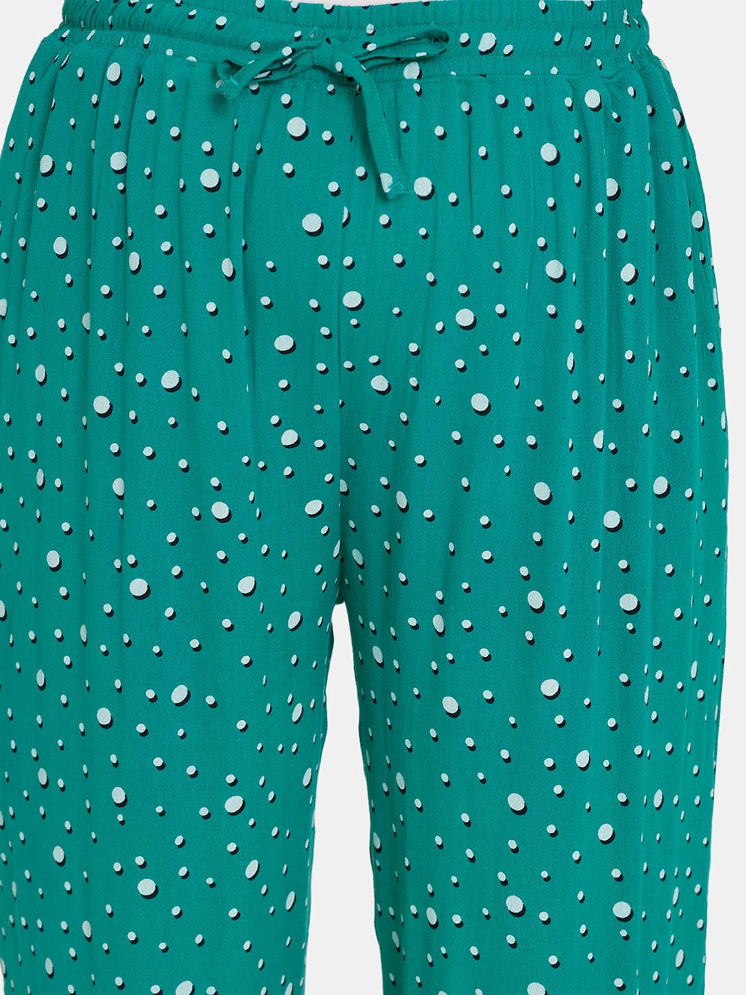 Coucou by Zivame Green Printed Maternity Top With Pyjamas