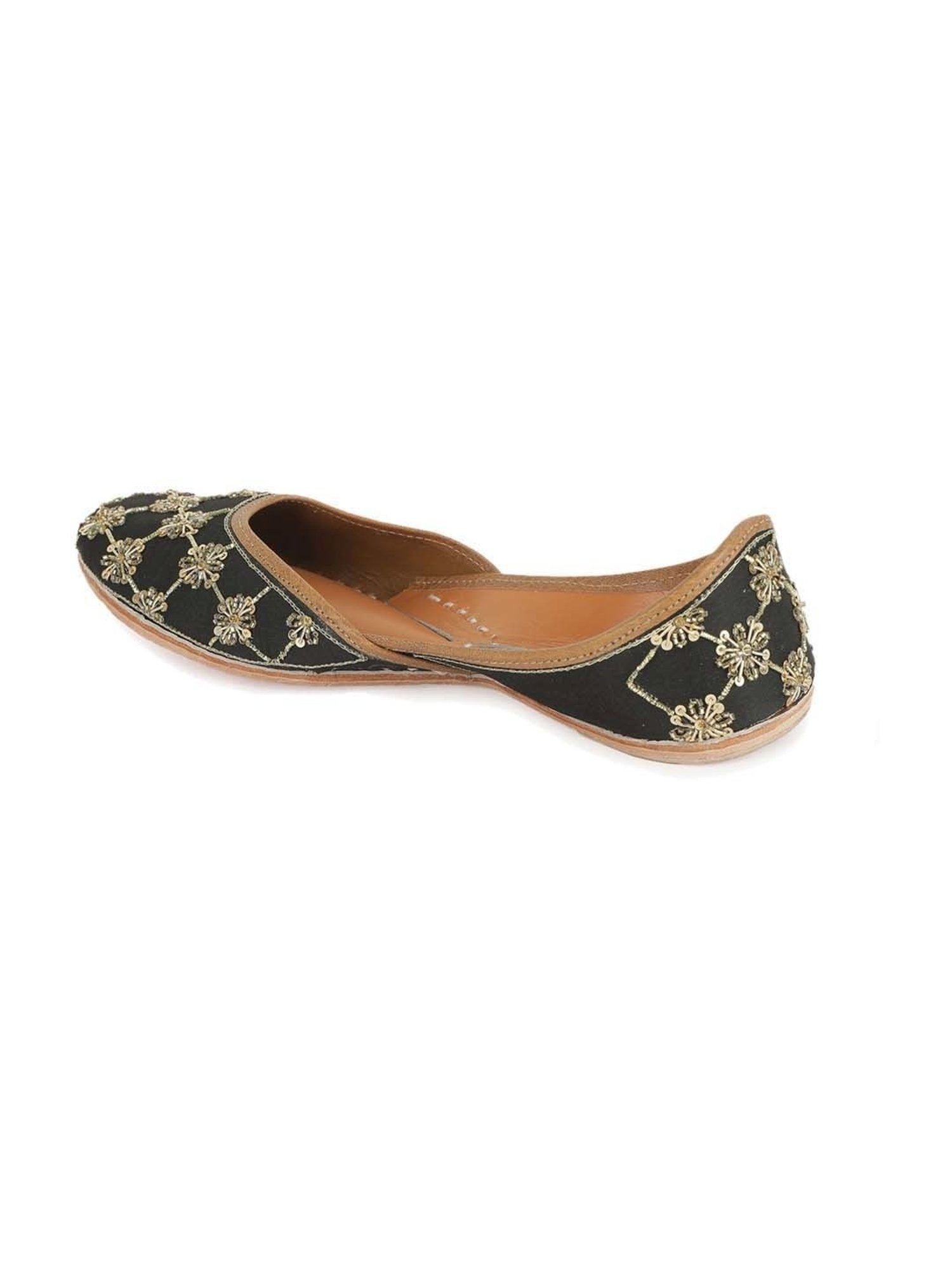 Glam Story Women's Black Ethnic Juttis