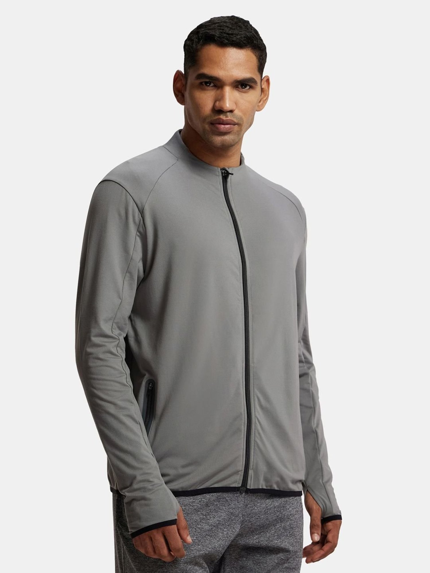 Slowave Teal Regular Fit Sports Hooded Jacket