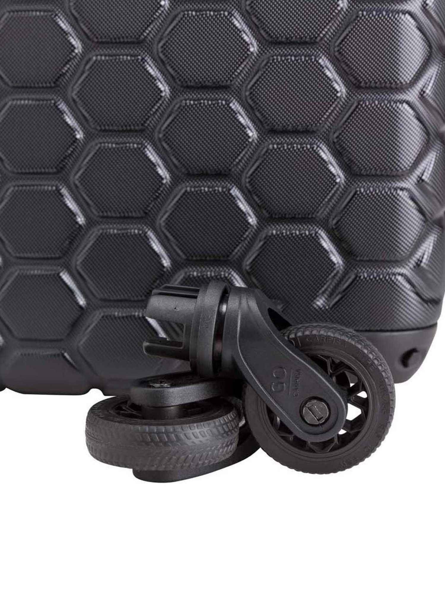 CARPISA 4 Wheel BLACK Extra Large Hard Cabin Trolley - 52 cm