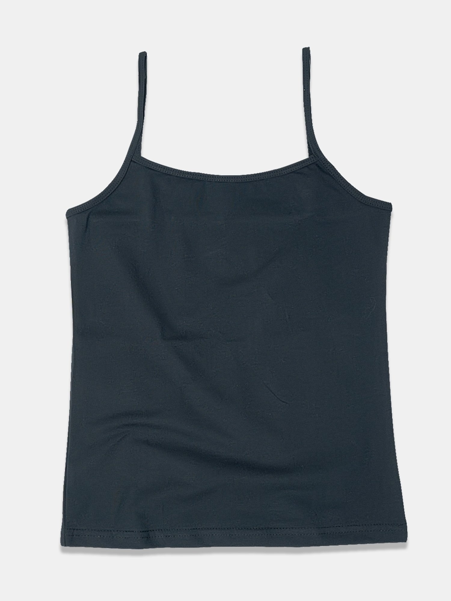 Sillysally Kids Black Solid Camisole (Pack of 2)