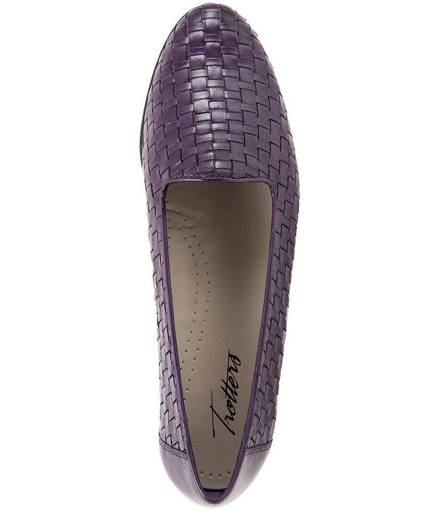 Trotters Liz Woven Detailed Block Heel Loafers