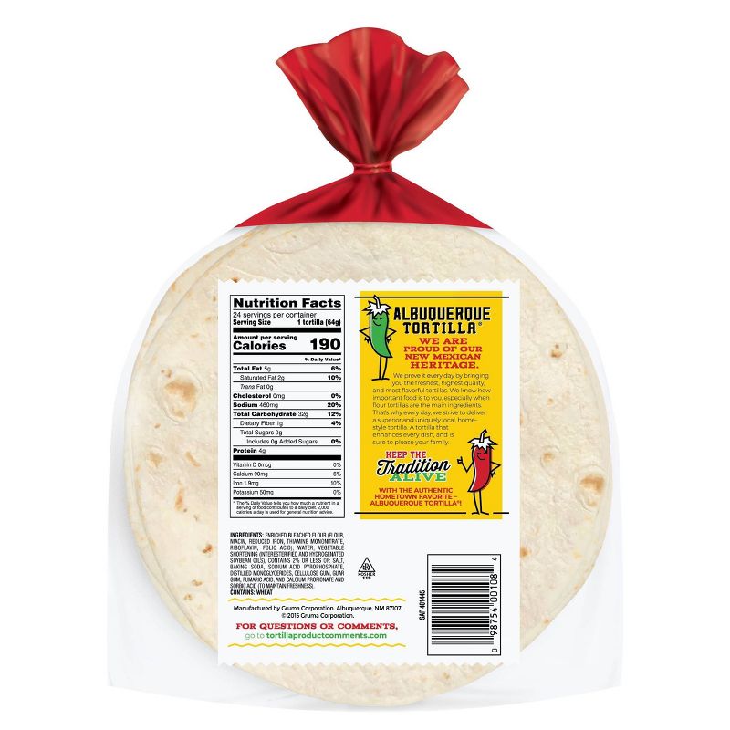 Albuquerque Burrito Style Flour Tortillas - 22oz/10ct