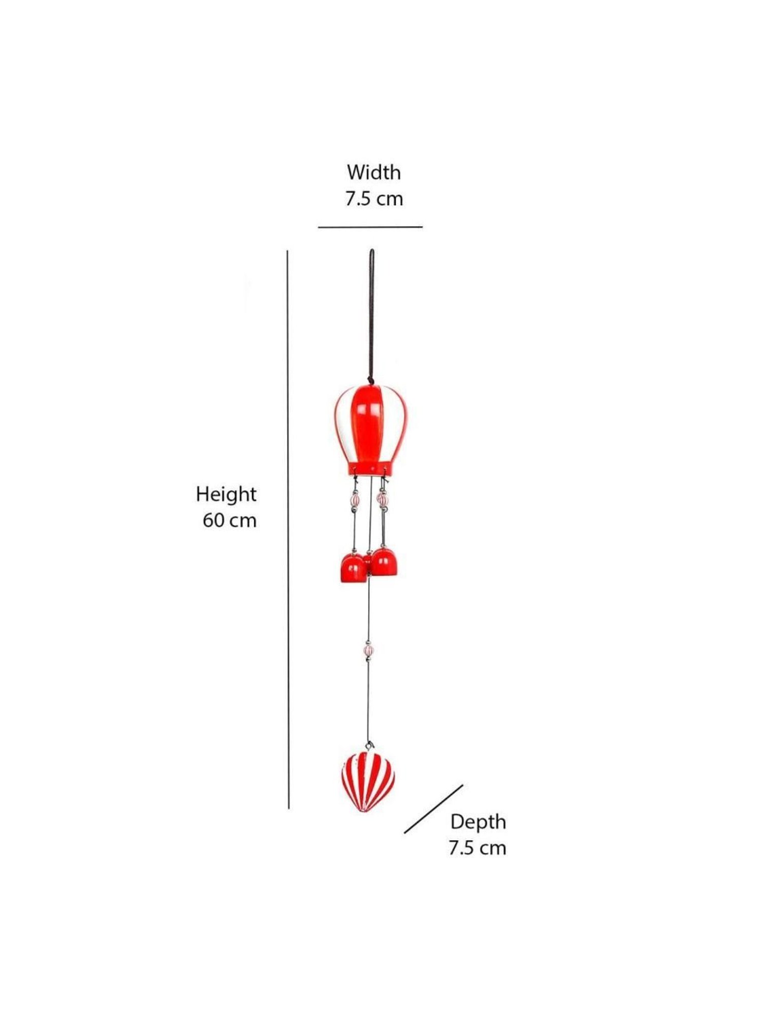 @home Orange Alloy Parachute Windchime