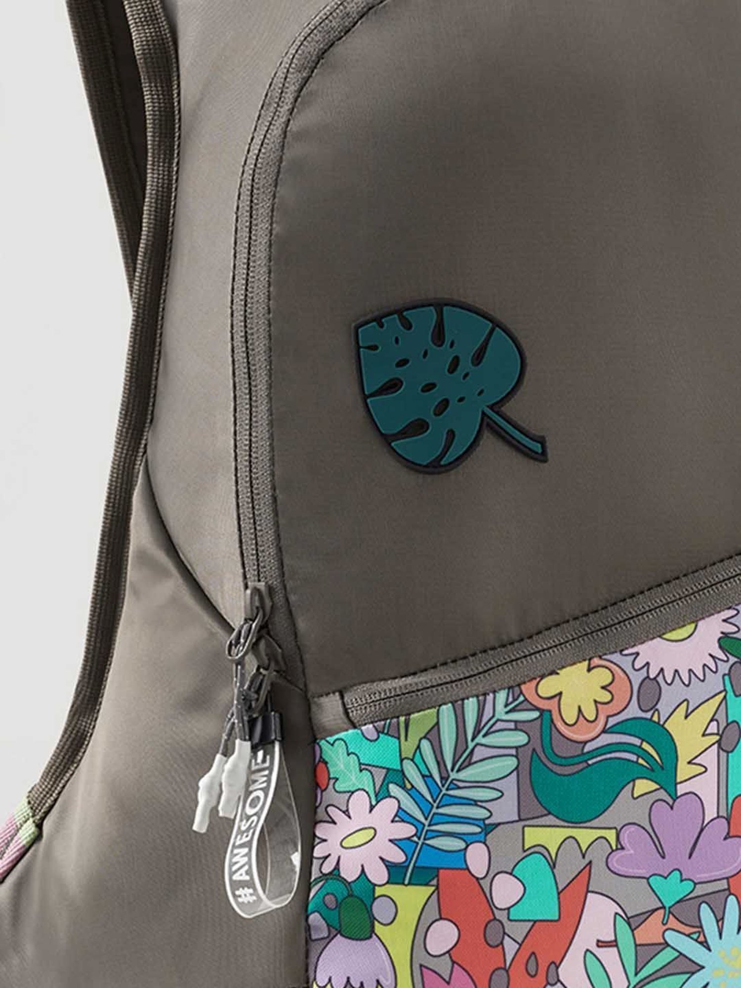 Wiki Back to School Brown Polyester Printed Backpack - 22 Ltrs