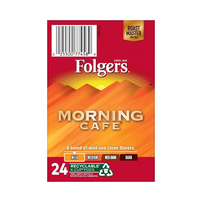 Folgers Morning Cafe Dark Roast Coffee - Keurig  K-Cup Pods - 24ct