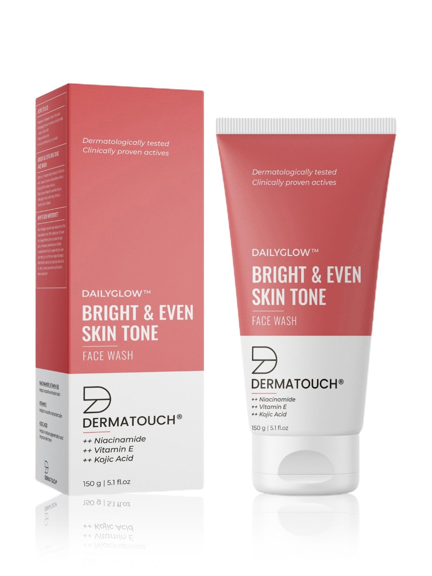 DERMATOUCH Bright & Even Skin Tone Face Wash - 150 gm