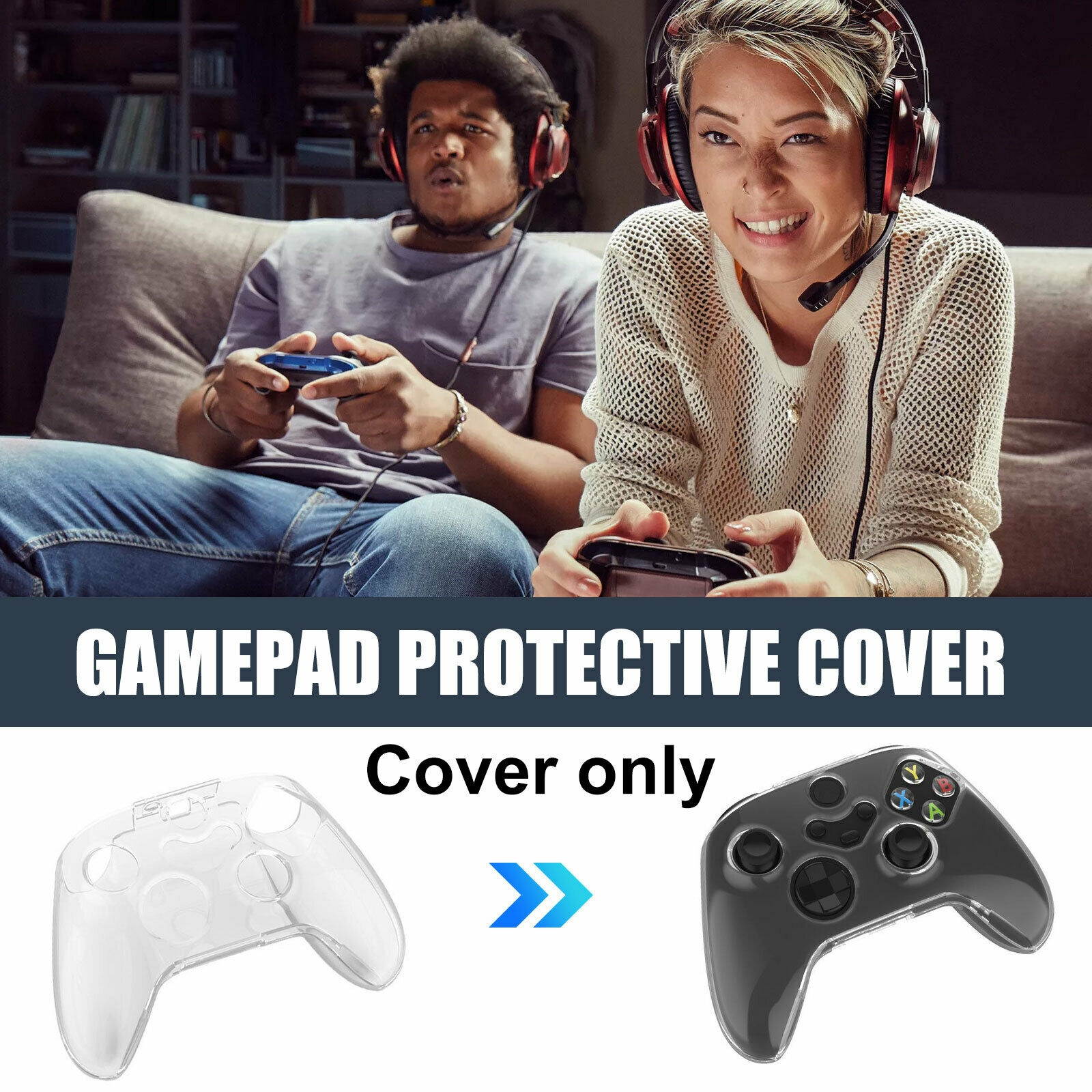 Protective Hard Clear Cover Case Dustproof Shell for Xbox Series S/X Controller