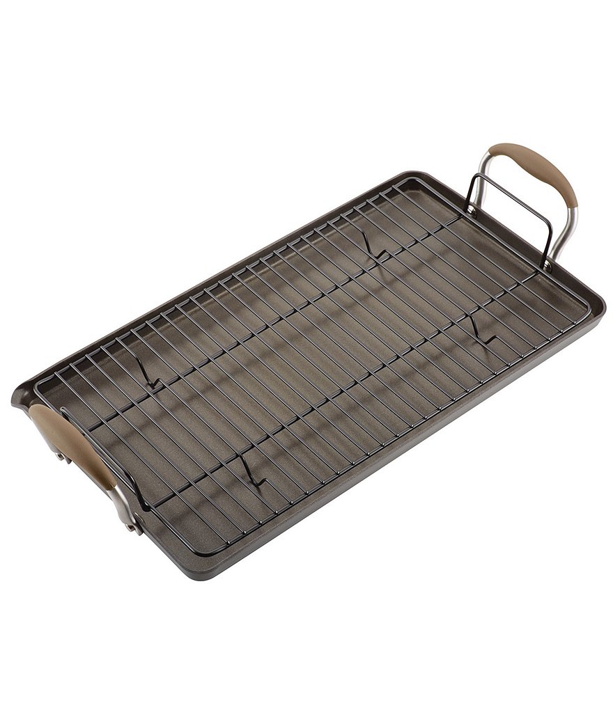 Anolon Advanced Home Hard Anodized Nonstick Bronze 10 In x 18 In Double Burner Griddle