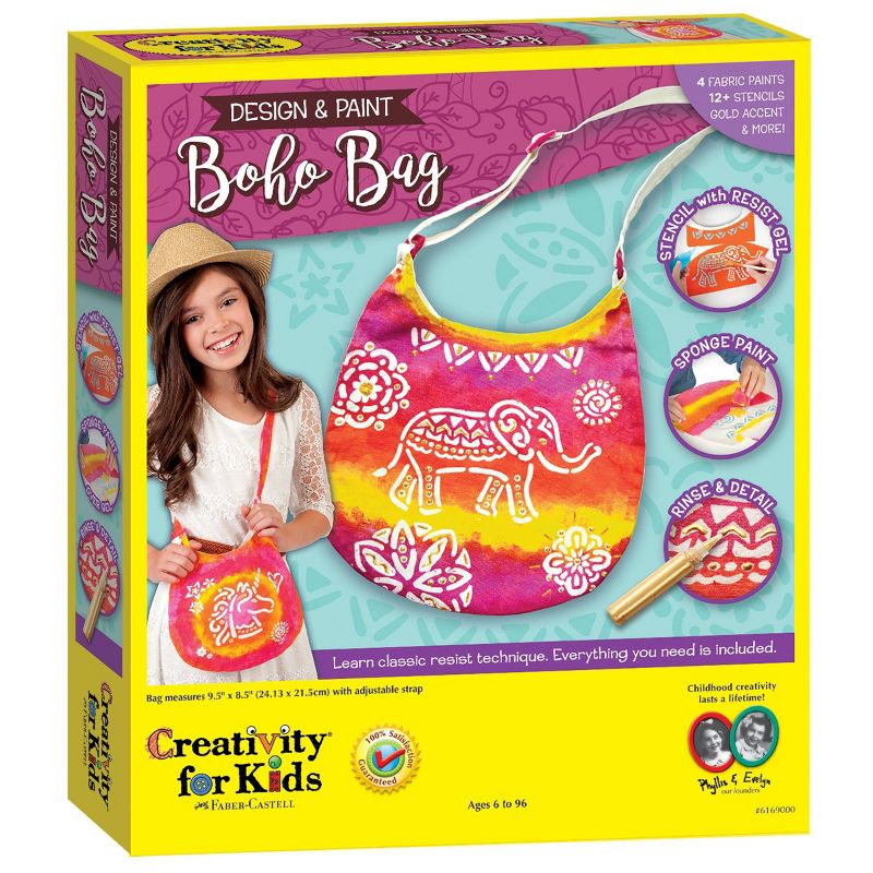 Creativity For Kids Design and Paint Boho Bag Kit