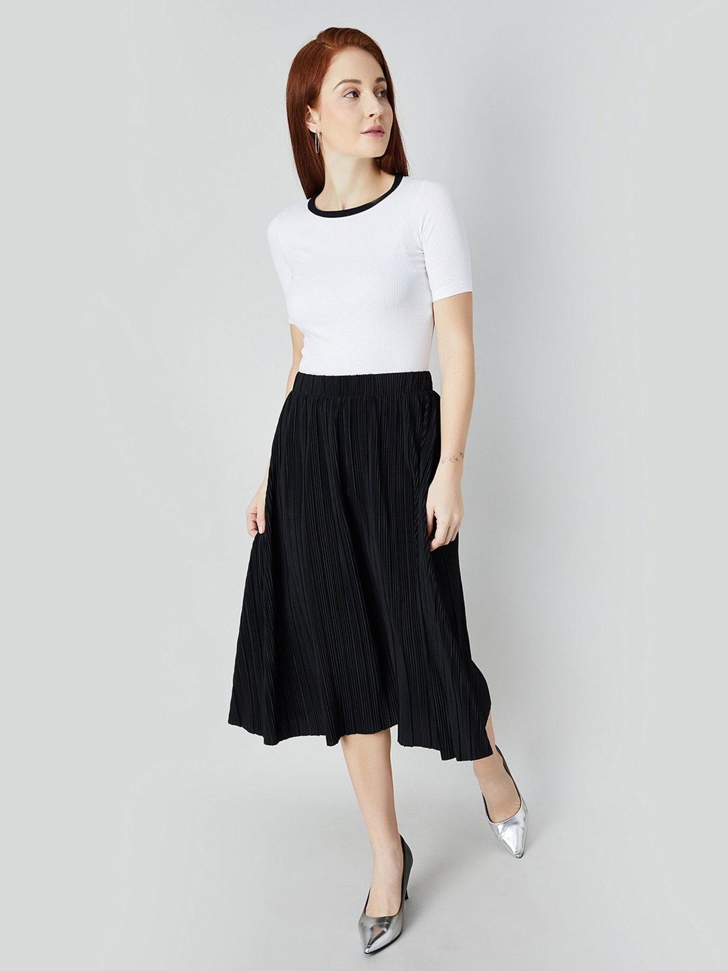 Code by Lifestyle White Cotton Regular Fit Top