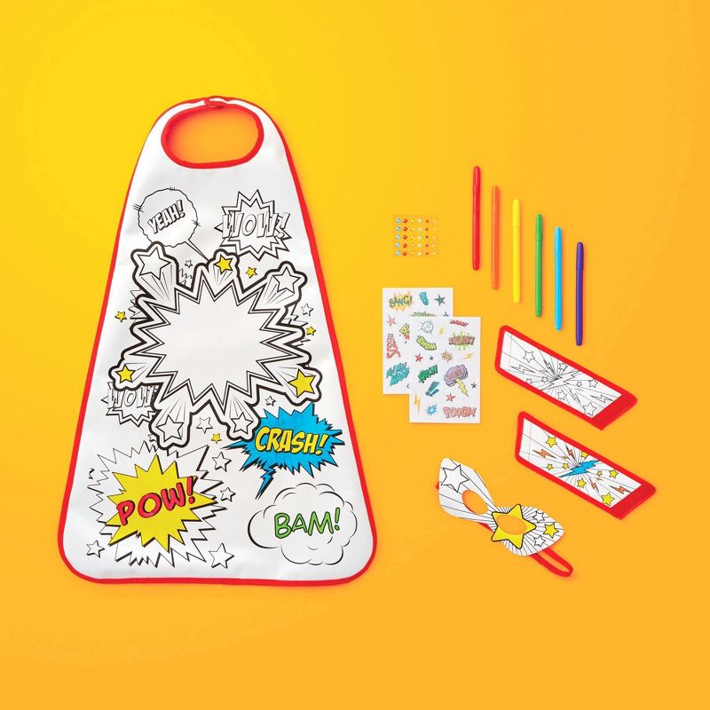 Color-Your-Own Superhero Cape & Accessories Kit - Mondo Llama™
