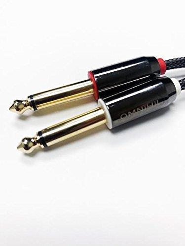 Omnihil 3.5 millimeters TRS to Dual 1/4 inch TS Premium Stereo Breakout Cable Compatible with (15 Feet /5M) Behringer X Air XR18 Tablet