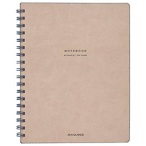 At-A-Glance Signature Collection Medium Meeting Book - 80 Sheets - Twin Wirebound - Ruled - 7 7/8" x 9 5/8" - 1Each  MEA