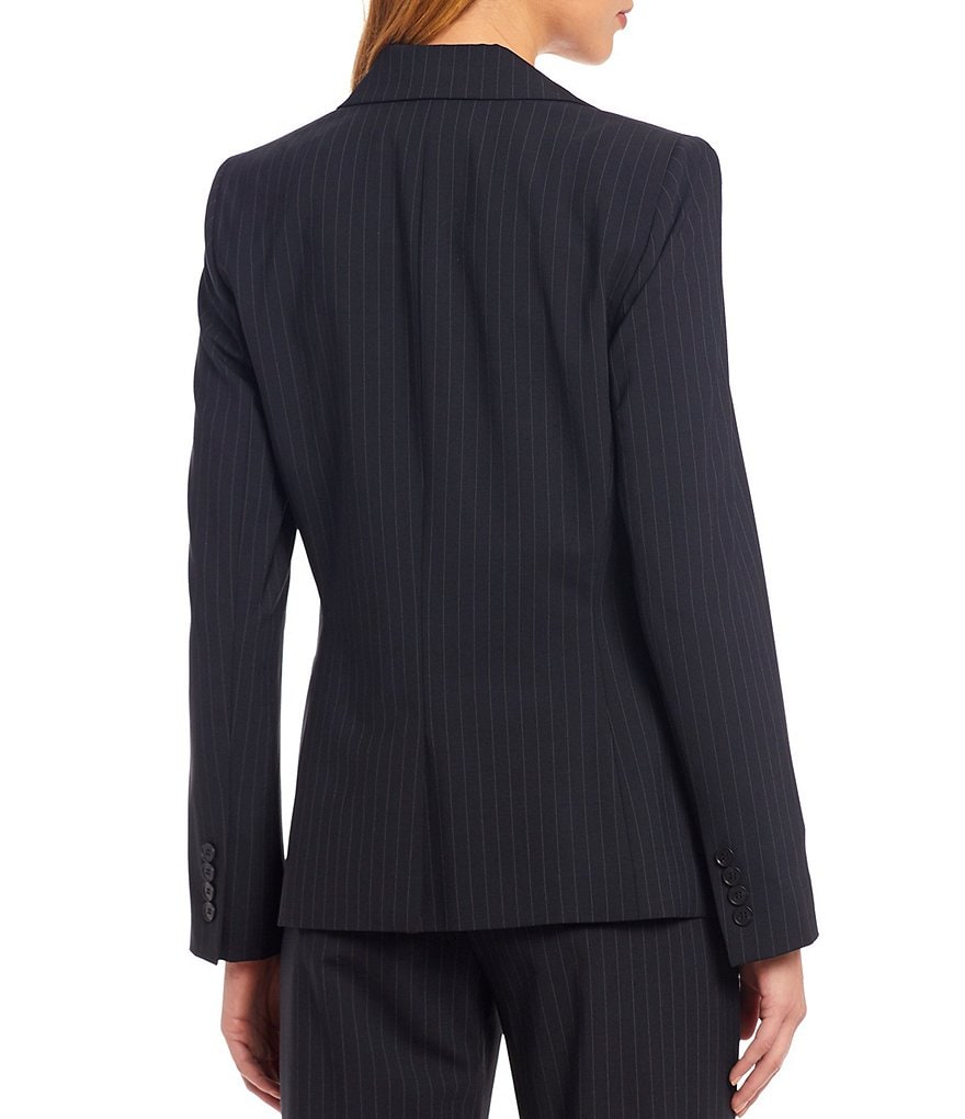 Antonio Melani Micah Long Sleeve Pinstripe Wool Blend Suiting Jacket