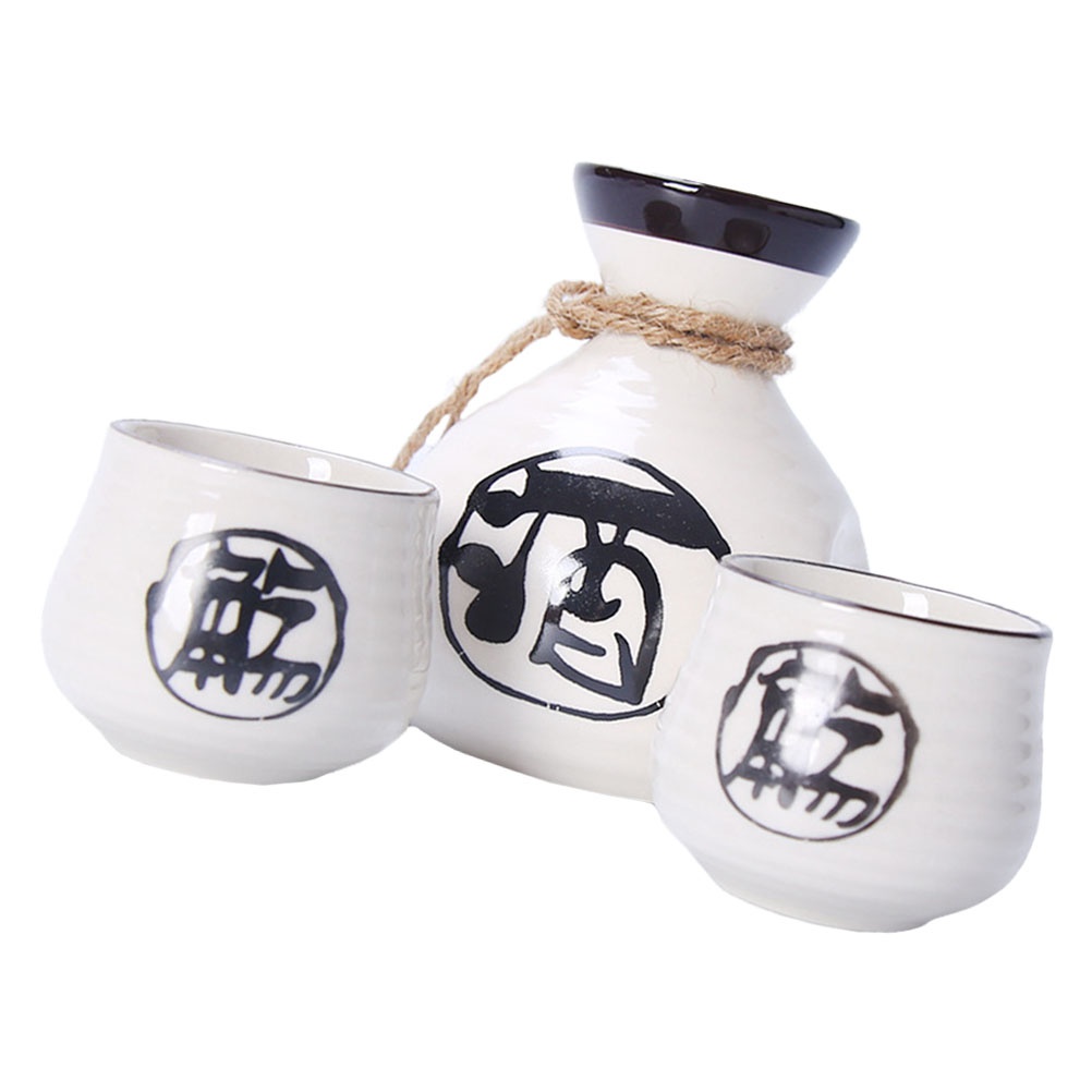 1 Set Japanese Style Sake Pot Wine Cup Kit Chic Ceramic Sake Pot Wine Cup Kit Sake Bottle Wine Cup Set Elegant Japanese-type Wine Sets Set for Kitchen