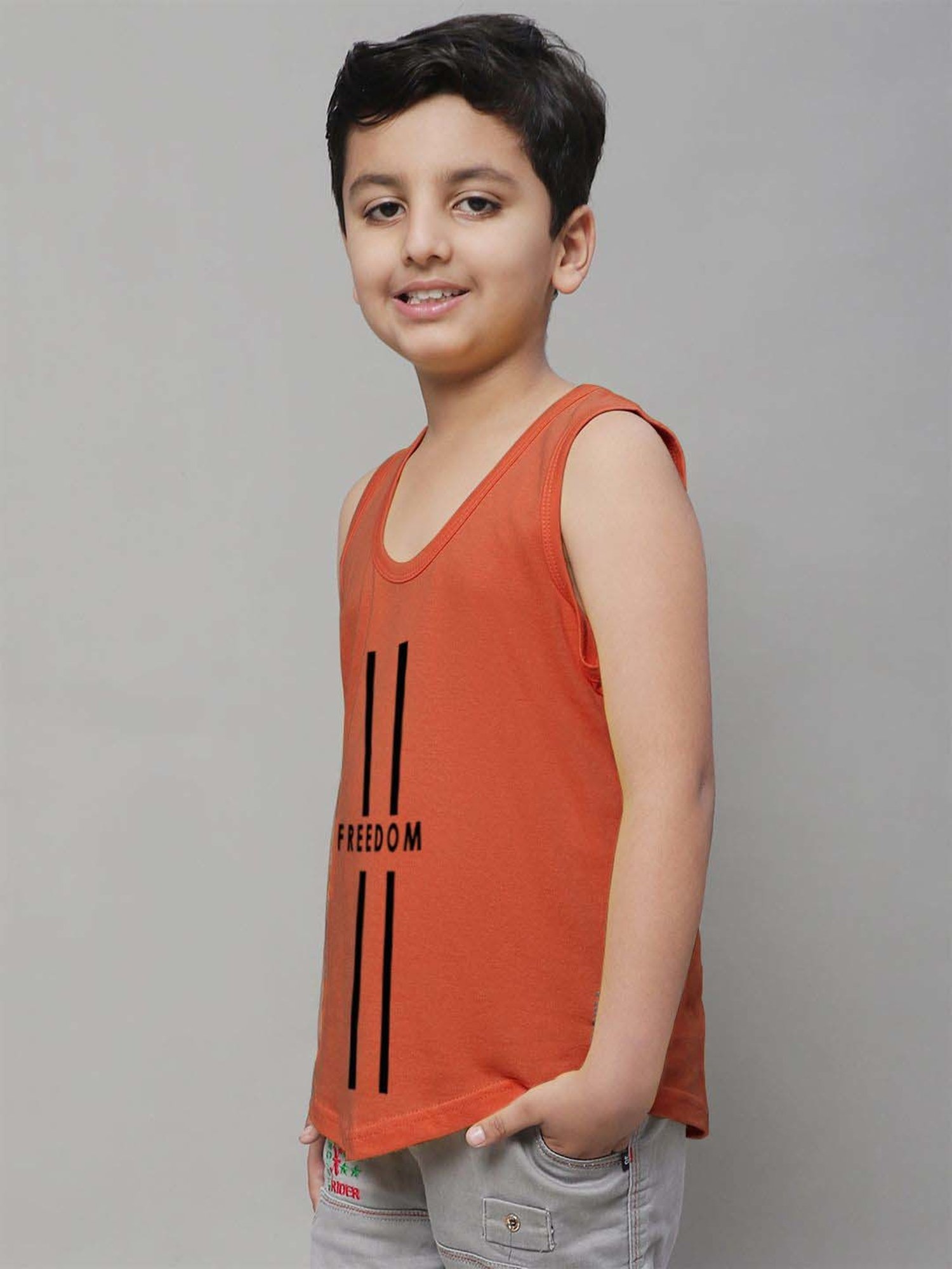 Palm Tree Kids White Printed Vest