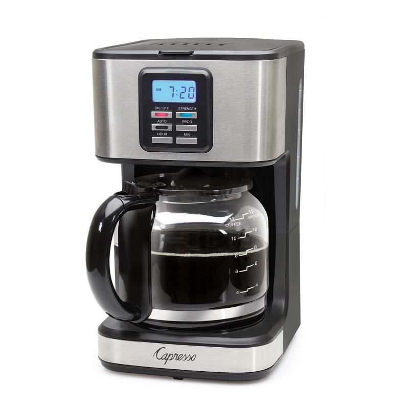 Capresso 12-Cup Compact Coffee Maker SG220 – Black/Stainless Steel 427.05