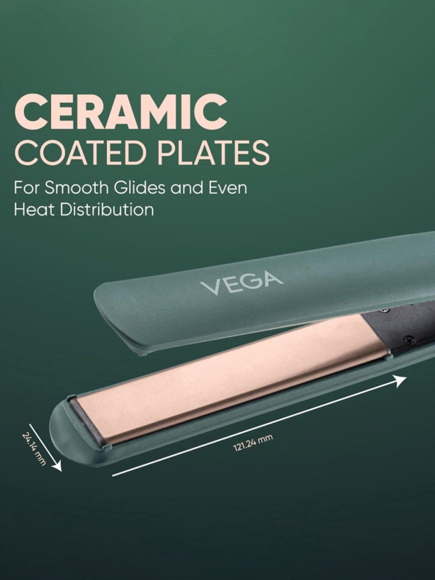 Nova NHC-522CRM Professional Hair Straightener (Black)