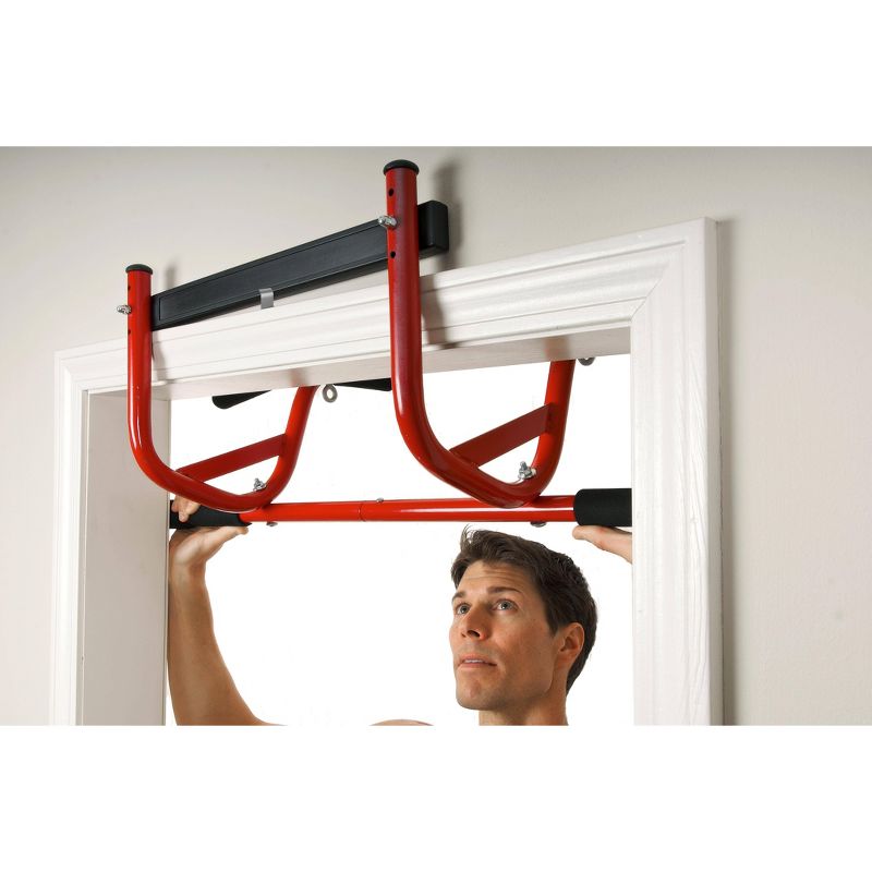 GoFit Elevated Chin Up Station - Red/Black
